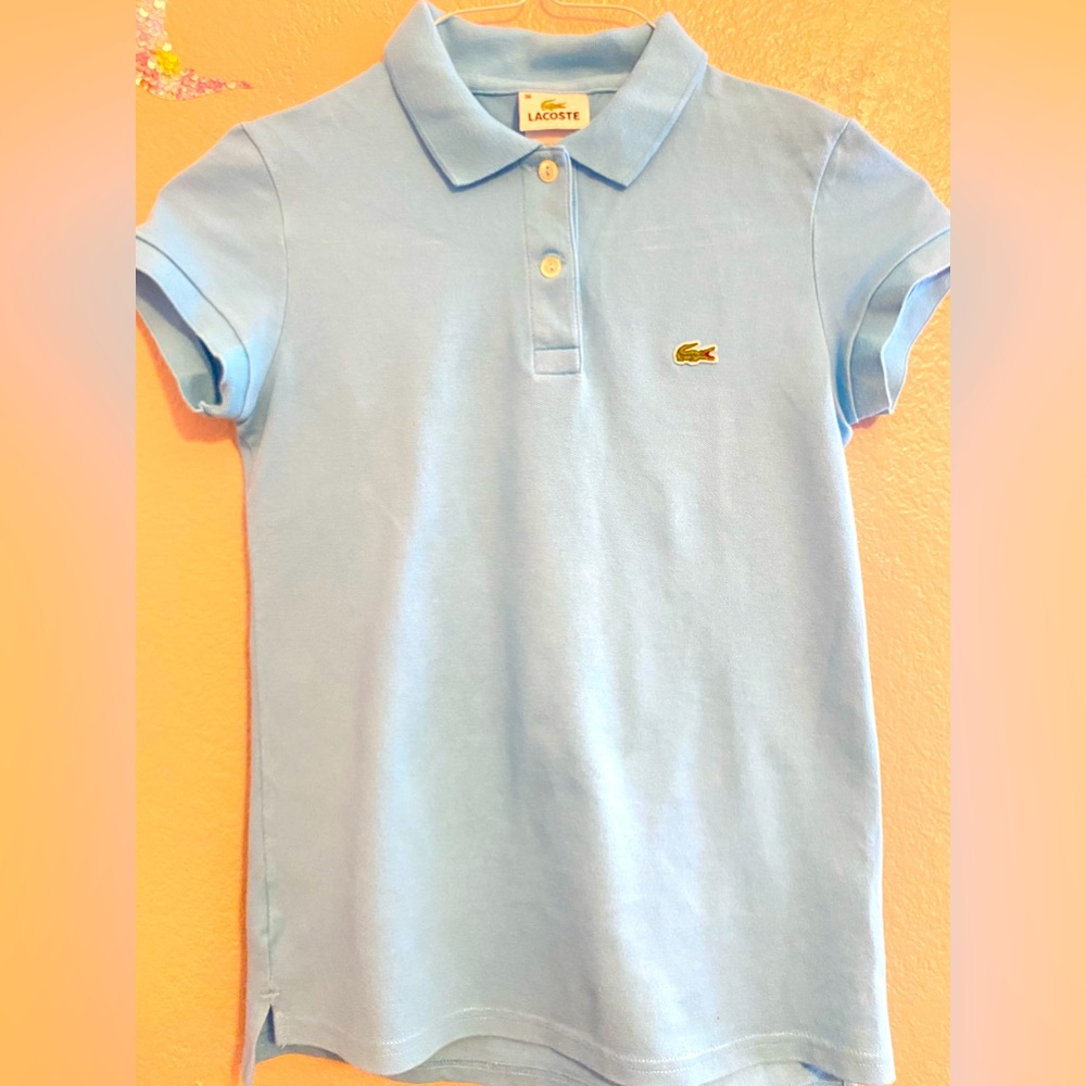 Girls Lacoste polo shirt size 36